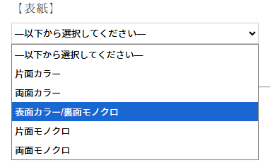 表紙入稿データ　両面印刷